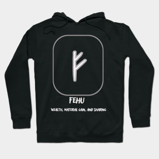 the Nordic rune Fehu Hoodie